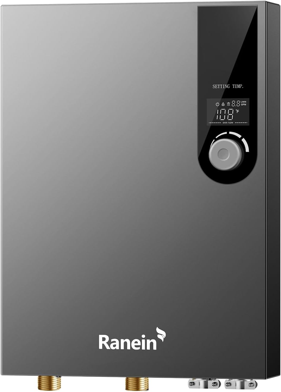 Photo 1 of  Electric Tankless Water Heater, 18kW 240V on Demand Instant Endless Water Heater with LED Temperature Display for Residential Whole House Shower, Space Saving 
