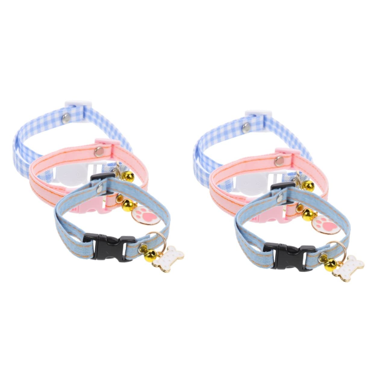 Yardwe 6 Piezas Collar De Gato Decoración Collar De Gatito con Campana Collar De Entrenamiento para Gato Collar De Perro Gato Campana Collar De Perro Collar De Campana De Gato Collares
