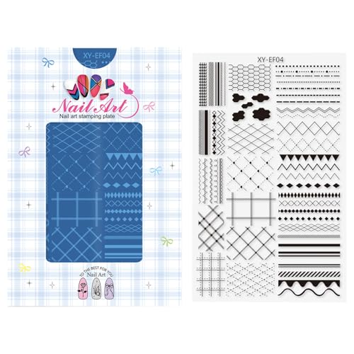 ネイルアートスタンププレート フラワーラインデザイン イメージスタンププレート ステンレススチールマニキュアテンプレート アートツール ネイルイメージプレート