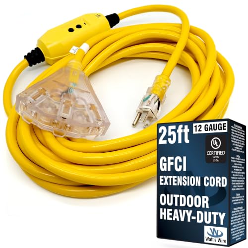 25 ft GFCI Extension Cord - Outdoor Extension Cord - Watt's Wire