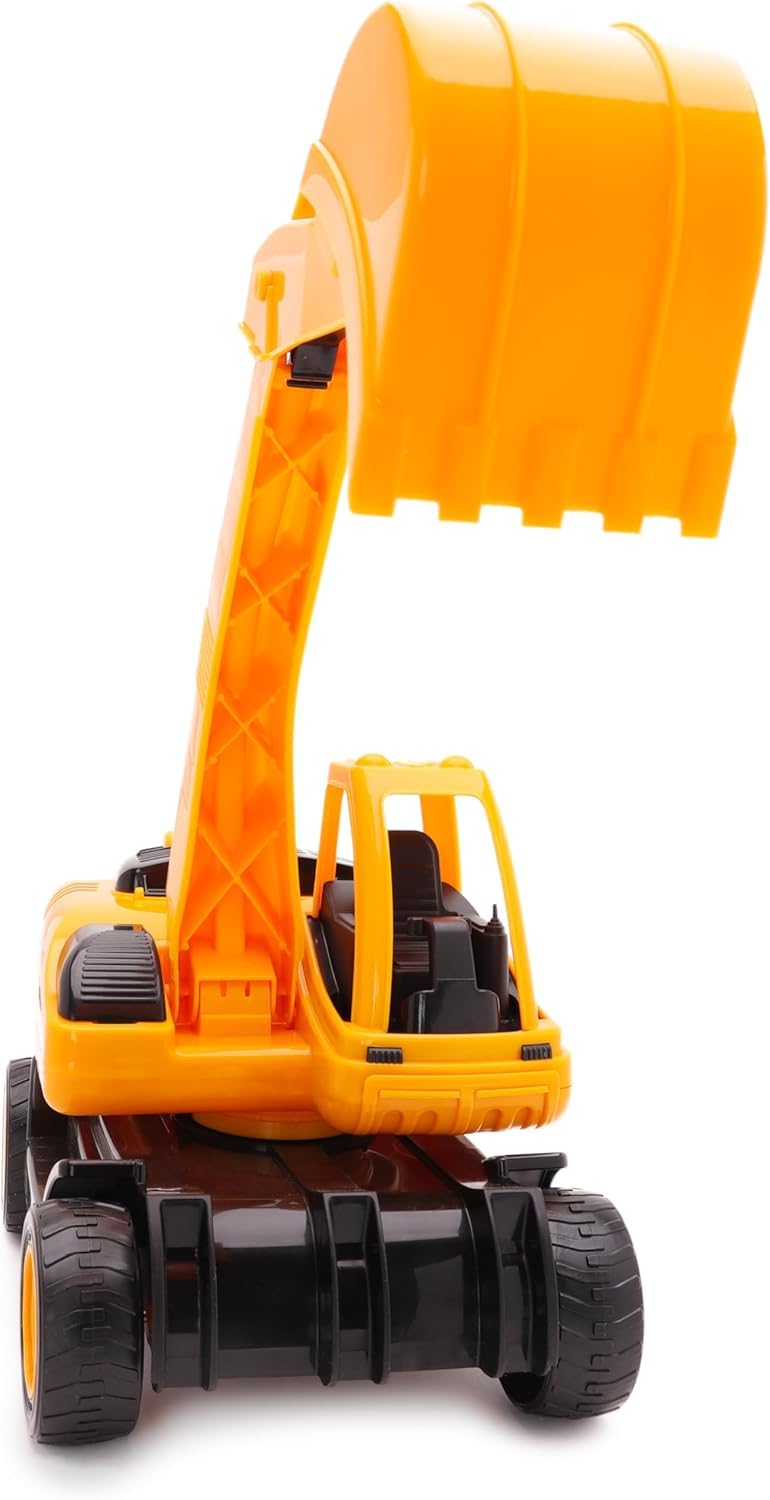 Toyland® 60 cm (24") - Excavadora Gigante de Juguete con calcomanías Adhesivas - Brazo móvil y balde - Juguetes de construcción