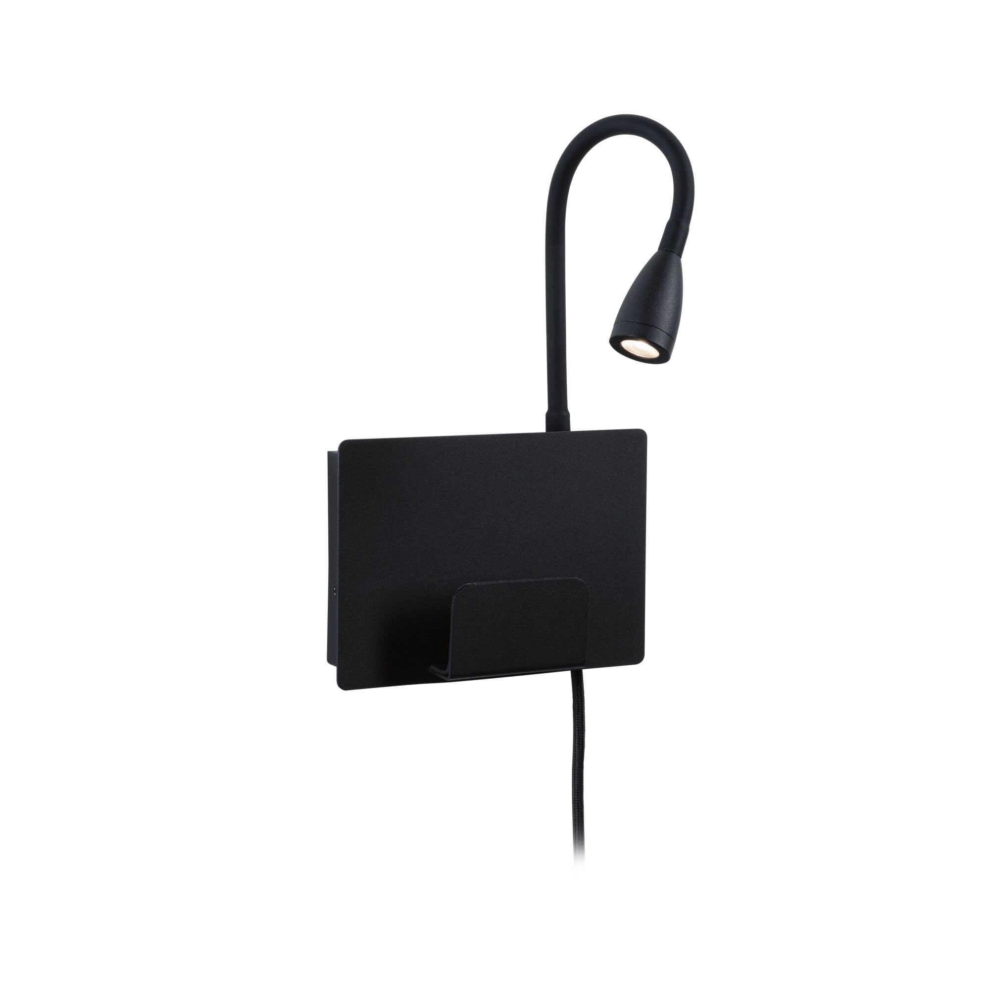 Paulmann 71101 LED Wandleuchte Halina USB C 2700K 200lm 230V 2,4W Schwarz matt Wandleselampe