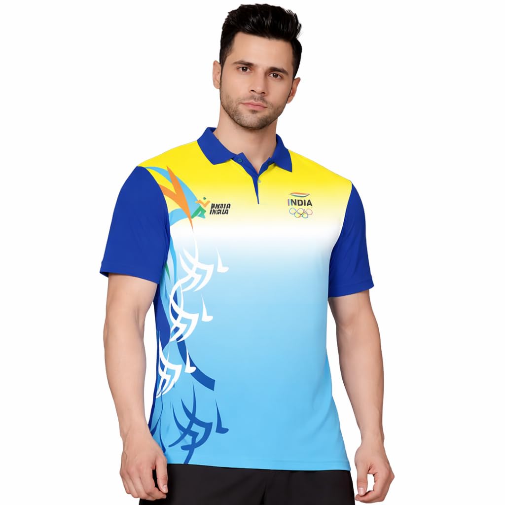 gymfit GF2025_G53 Printed Sports Jersey Men & Boy T-Shirts | Regular Fit Half Sleeve Collar Neck 100% Polyester & Premium Sublimation Prints Multicolour-picture-21