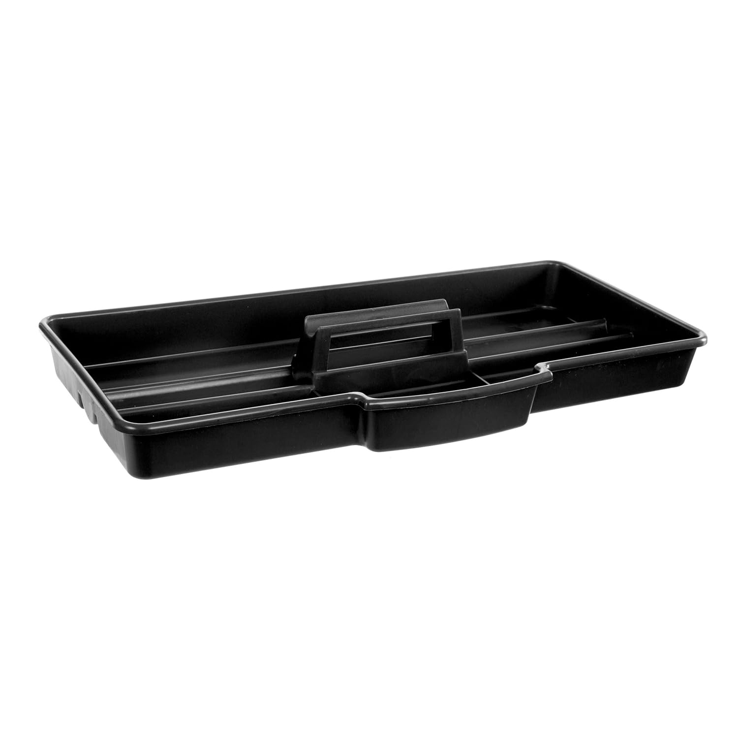 Caja de herramientas grande 55 cm 22" plástico con bandeja interior y 6 compartimentos organizadores en la tapa