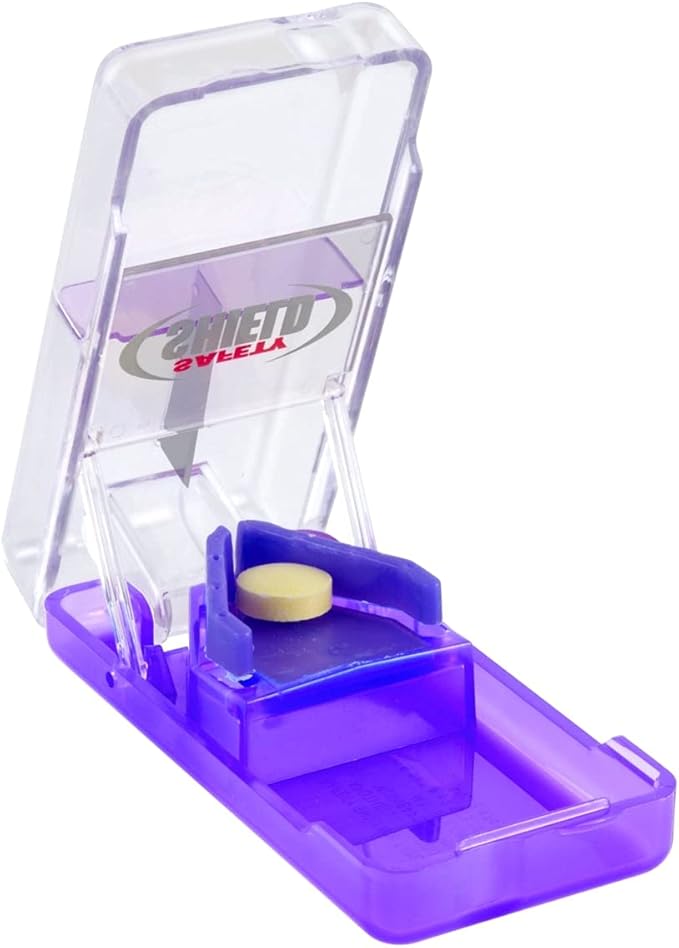 EZY DOSE Pill Cutter with Safety Shield, Safely Cut Pills
