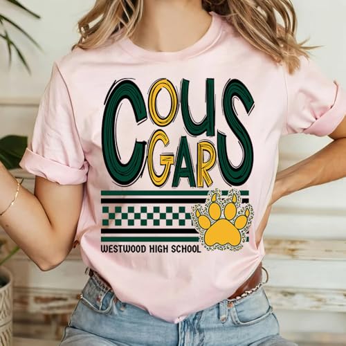 Personalized School Mascot Shirt, School Team Shirt, Team Mascot Tshirt, School Spirit Shirt, Personalized School Shirt, Matching Team Shirts, Sports Tee White2