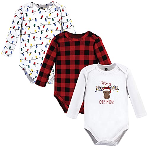 Image of Hudson Baby unisex-baby Cotton Long-sleeve Bodysuits 3-pack