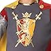 In Character Costumes, LLC Boys 8-20 Loyal Knight Tunic Set, Silver/Burgundy, Large