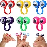 Vaguelly 10 StüCk Fingerspielzeug Mit Beweglichen Augen PäDagogische Fingerpuppen FüR Kinder Bunte Finger Ringe FüR Kreatives Lernen Und Rollenspiele Geschenk Und Mitgebsel FüR Kinder Ab 3 Jahren