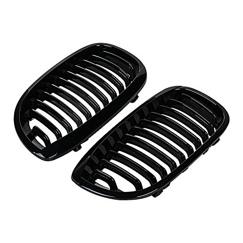 Glossy Black Front Sport Kidney Grille Grill Compatible with BMW 2003-2006 E46 325Ci 330Ci 2-Door LCI 2004 2005 - Image 8