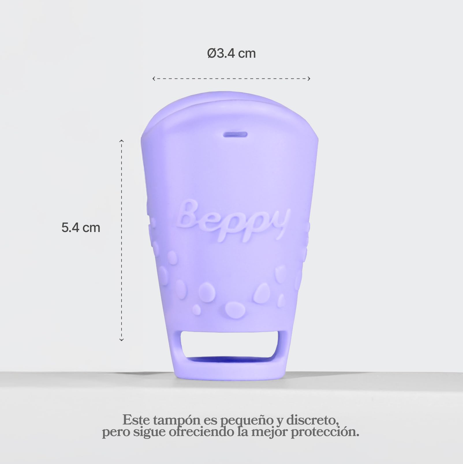 Beppy Hollow Tampon - Tampón de silicona - Tampón reutilizable (Lila)