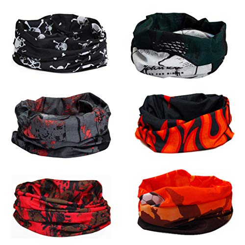 6 PCS Seamless Multifunctional Headwear Bandana Scarf Tube Elastic Headband,Outdoors Headwear Suitable for Running,Riding,Climbing,Yoga,etc