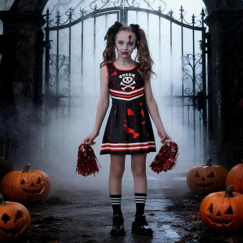 Disfraz de animadora zombie para niñas Halloween miniatura 7