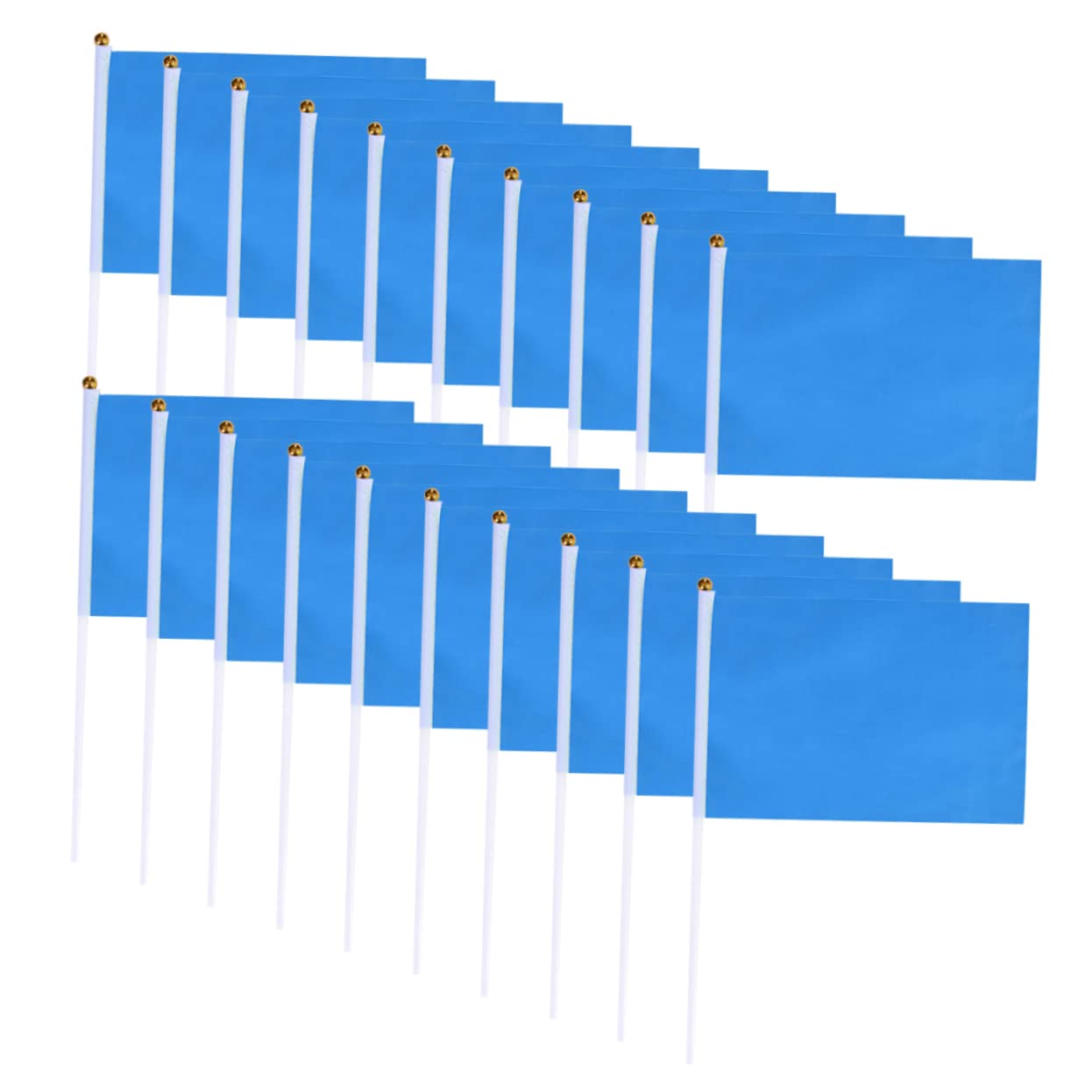 Drapeaux bleus 14x21 cm lot de 100 en polyester léger pour décoration