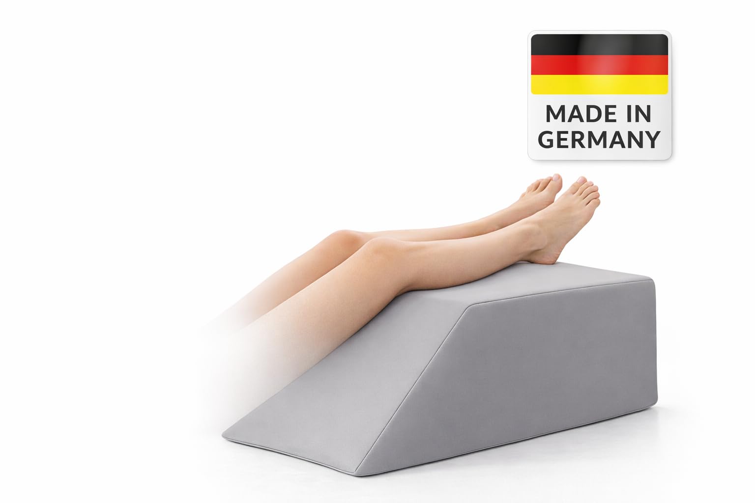 Venenkissen Lymphdrainage-Keilkissen (ohne Mulde flach) Beinkissen Lagerungskissen Made IN Germany (Schwarz)