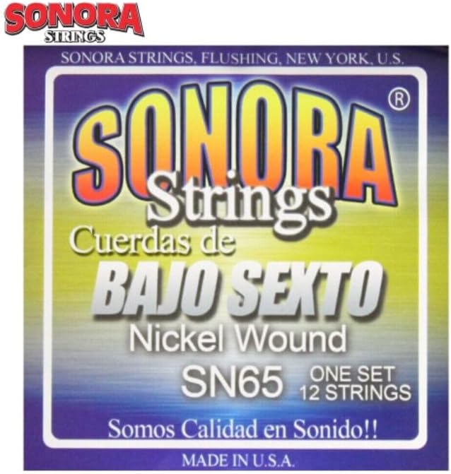 Sonora Strings - Cuerdas para Bajo Sexto (SN65) - Nickel Wound 12 Strings