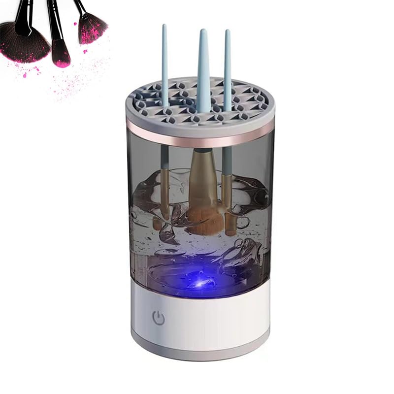 Laveuse de brosses à rotation automatique pour un nettoyage rapide de vos pinceaux cosmétiques
