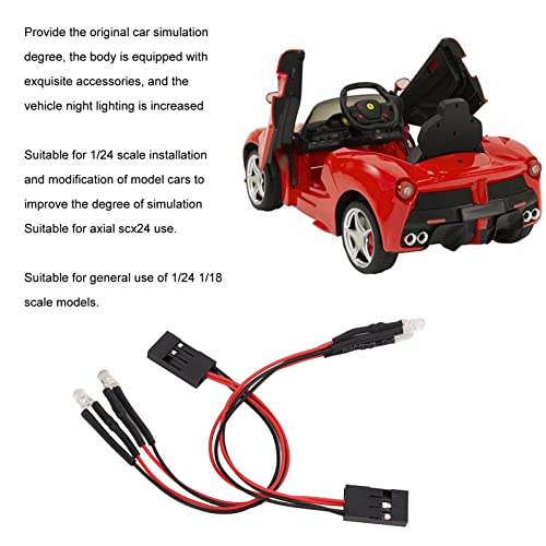 Luces LED coche RC de alta visibilidad para orugas Scx24 a escala 1/24 4