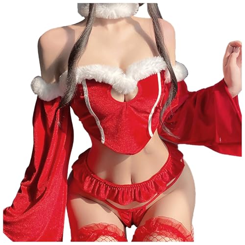 Lingerie de Noël femme : rompez la routine du couple avec ce body séduisant rouge unique