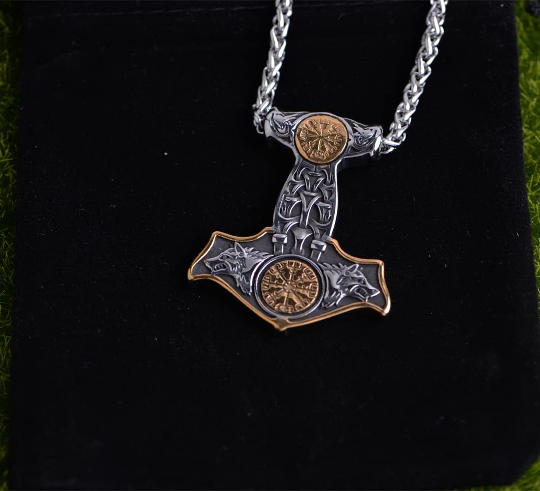 Norse Viking Thor Hammer Necklace Mjolnir Necklace for Men Talisman Jewelry - Image 7