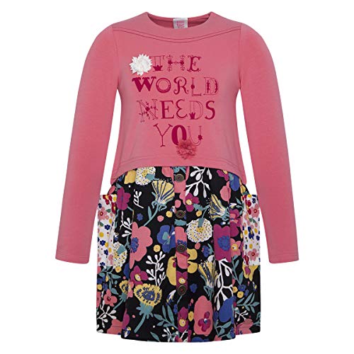 Tuc Tuc Girl's Vestido Felpa + Sarga Niña Dress, Pink (Rosa 1), 14 Years (Size: 14A)