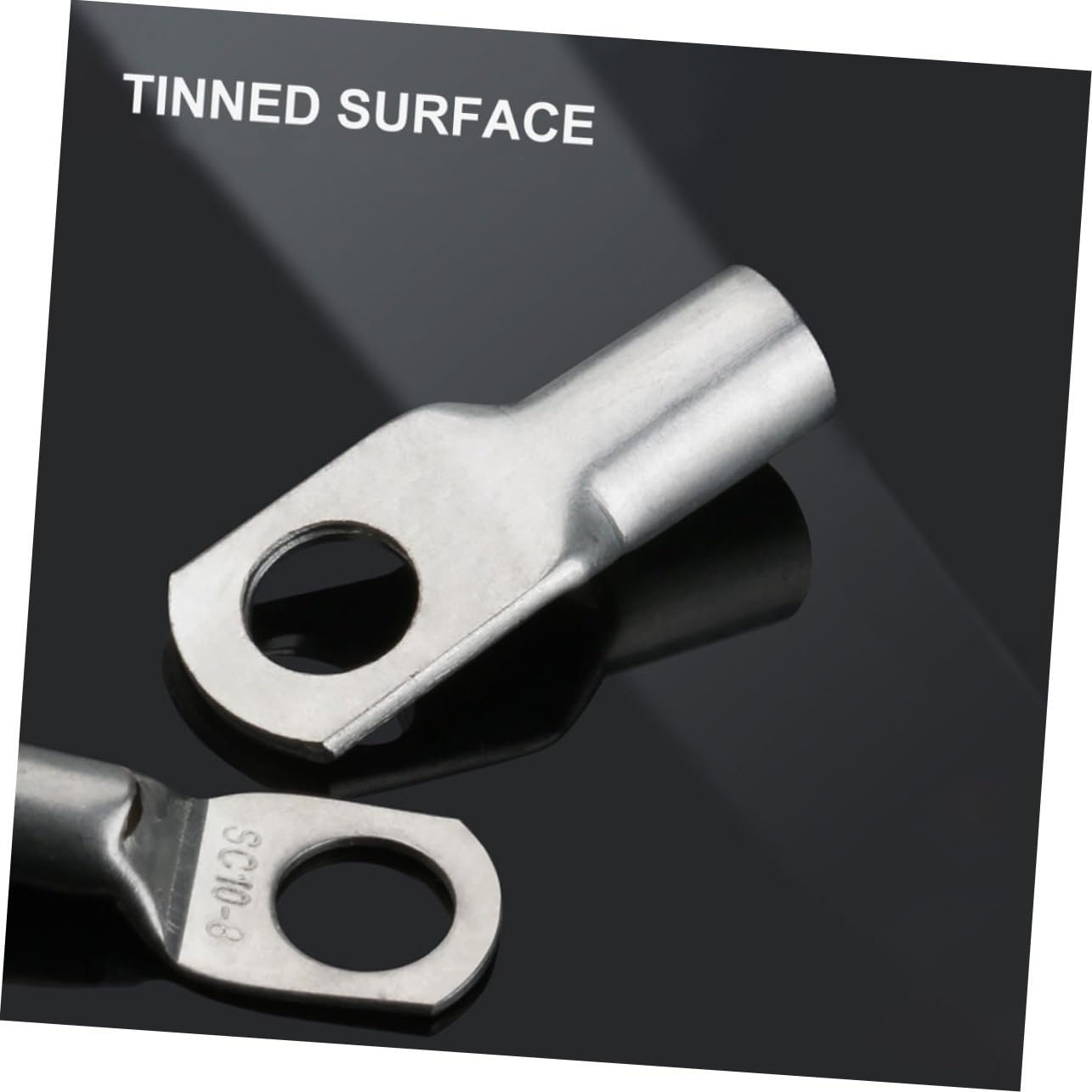 Anneome Connecteurs de Borne Annulaire Tubulaire Cosses Électriques Robustes Extrémités Fermées en Cuivre Nu 120pcs pour Câbles de Batterie, pour Installations Extérieures