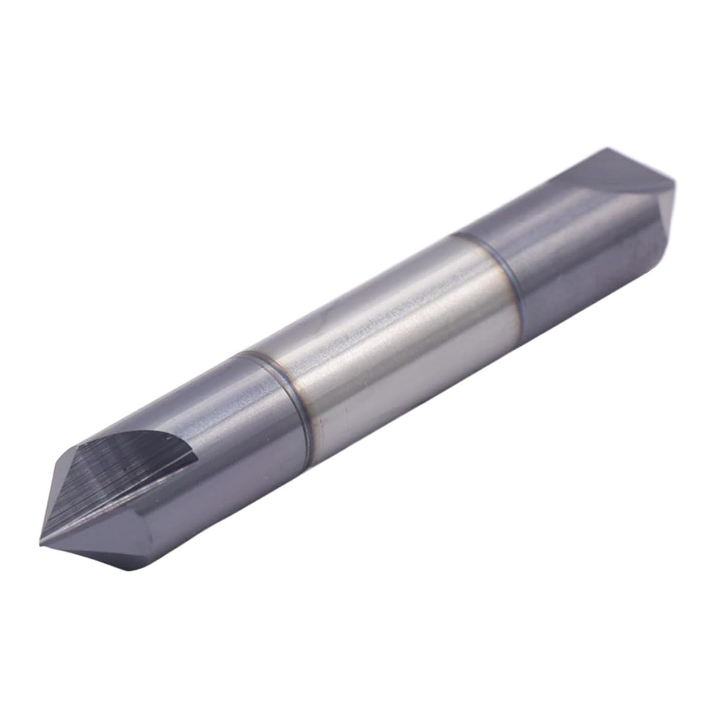 BestParts Fresa de extremo de carburo sólido de alto rendimiento, fresa de chaflán – doble extremo – revestimiento AlTiN, 2 flautas, ángulo de chaflán de 90°, diámetro de corte de 3/8 pulgadas