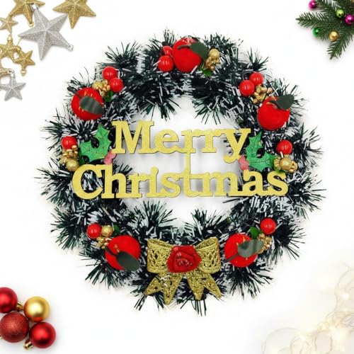 Image of Designer Christmas Wreath /Wall Hanging /Decoration for Xmas Party /Christmas Decorations for Home /Gifts /Wreath | PoPo Toys | 25 Cm