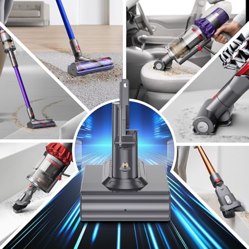 4600mAh Akku für Dyson V7, Ersatzakku für Dyson V7 Staubsauger, Kompatibel mit v7 SV11 Serie, Animal, Motorhead Pro, Trigger, Fluffy, Mattress, Absolute Staubsaugern (mit 2 Filter)