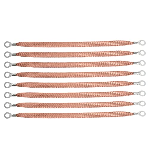 Sangle de terre tressée en cuivre 30 cm lot de 10 mailles de mise à la masse pour tableau