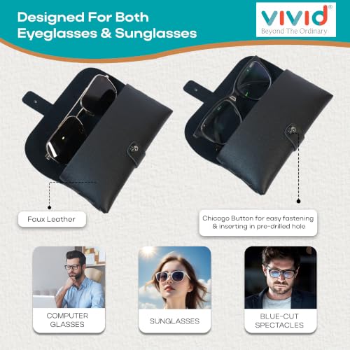Image of Unisex Specs Self Button Eyewear Dabbi Artificial Leather Soft Case Cover