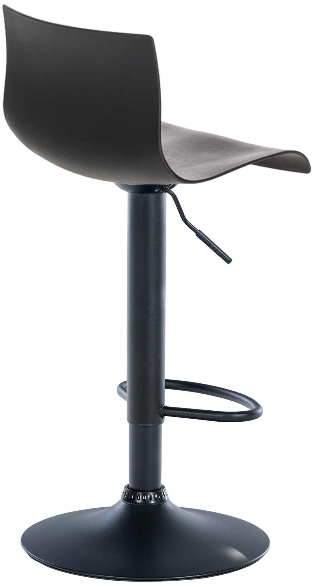 CLP Sgabello Alto Hover in Polipropilene E Metallo I Sgabello Bar Design Regolabile 59-80 CM, Colore:Nero, Materiale Base:Metallo Nero Opaco