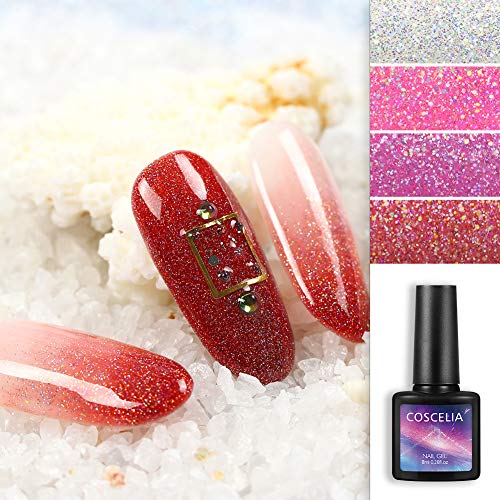 3 Colors Poly Nail Gel Kit with 36W LED Nail Lamp,6 Colors U V Gel Polish 2pcs Color Change Gel Polish, Top and Base Coat Nail Art Manicure Tools Set