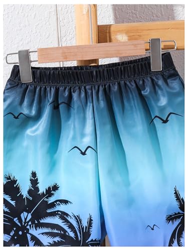 Floerns Boy's Swim Shorts Ombre Print Quick Dry Bathing Suit with Mesh Lining4
