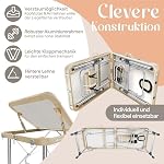 KESSER® Table de Massage Mobile Pliable & réglable en Hauteur 3 Zones Lit de Massage Table d'esthétique Large Table de thérapie Aluminium + 10x Support Visage avec Appui-tête