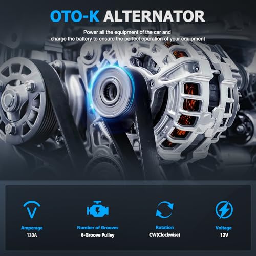 OTO-K 130 Amp Alternator for Honda Odyssey, Pilot & Ridgeline 3.5L V6 – 11573N - Image 3