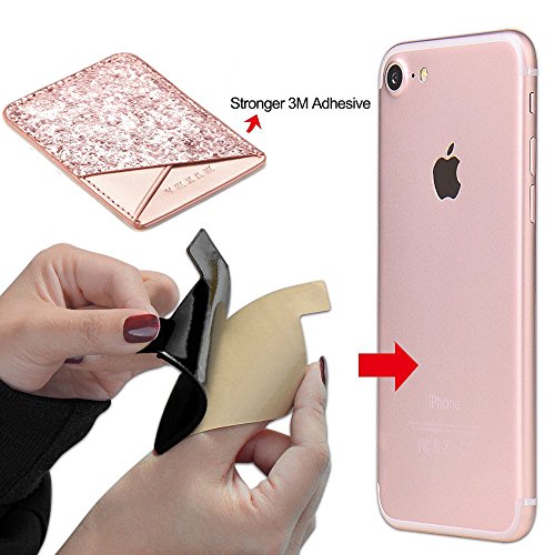 Phone Card Holder 3M Adhesive Stick-On Id Credit Card Holder For Back Of Phone Wallet Case Pouch Sleeve Pocket For Most Of Smartphones (Gold) #TOP3