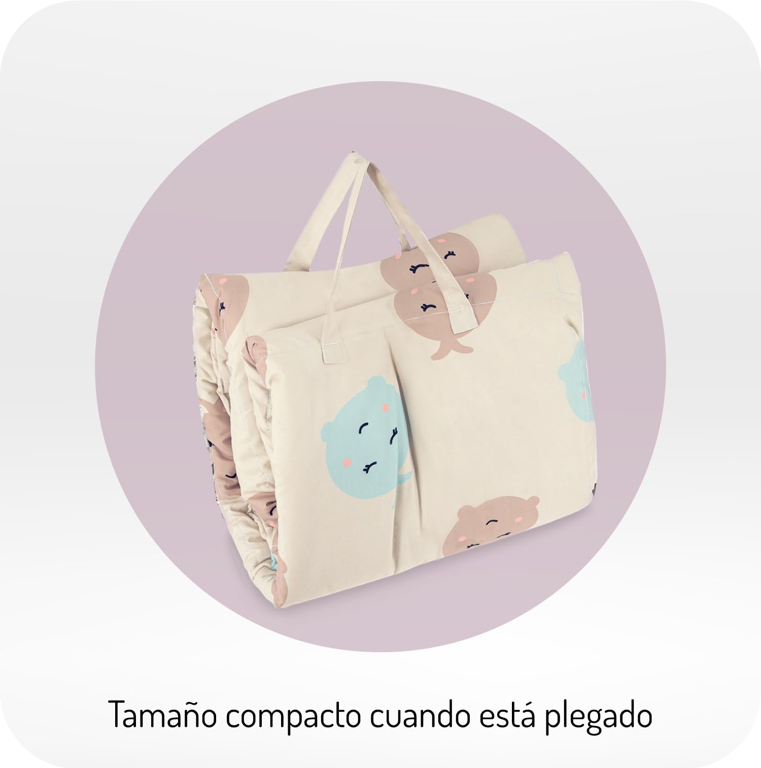 Momi VOLPI Alfombra sensorial para bebés y niños pequeños 120 x 160 cm, Alfombra de Juego y Manta para Gatear para niñas y niños, Plegable en una Bolsa con Asas de Transporte