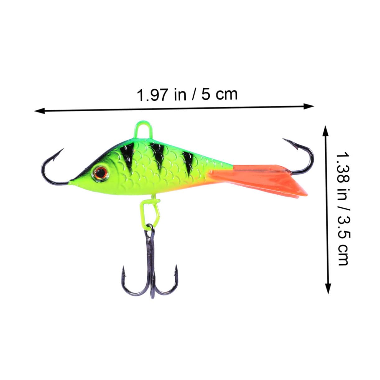 Mipcase 3 Set Di Esche Da Pesca Per Spigole 50 Mm 7 5 G Esche Artificiali Aspetto Realistico Esca in Metallo Duro Per Spigole E Lucci 5 Pz * 3