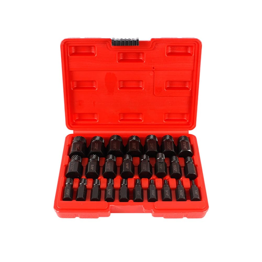 Littimoon 25 Pieces Extractors Hex Shank Imperial Remover Tool for Damaged Screws Bolts Extractor Tool
