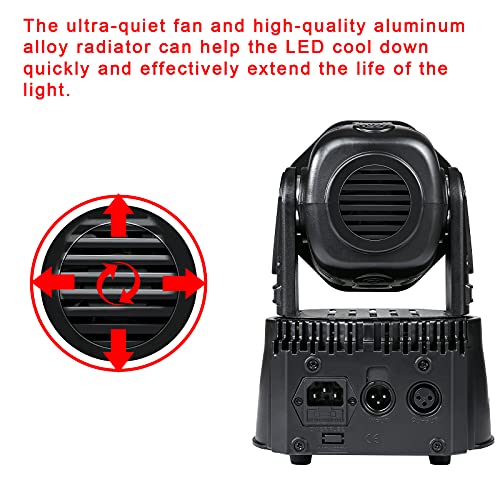 LED Moving Head Bühnenlicht 7 * 12W RGBW 4 in 1 LED Mini Partylicht DMX512 DJ licht, geeignet für show, Disco, Bar, Clubparty...