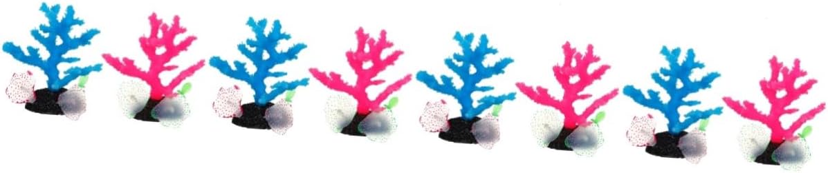 3sets Simulated Artificial Coral Artificial Corals Reef Decor Solar Power Fountain UV Aquarium Light Fish Decor Fan Pool Fake Prop Coral Aquarium Decorations L