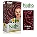 Nisha Cream Hair Color Rich Bright Long Lasting Hair Colouring For Ultra Soft Deep Shine 100% Grey Coverage Conditioning With Natural Herbs Cherry Red (Pack of 2)