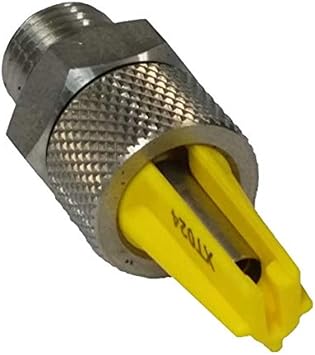 PENTAIR HYPRO BOOM X TENDER XT024 Boomless Spray Nozzle, Yellow, Nozzle Size 24, 1/4" MNPT Thread, Adjustable Swath Up to 16 Ft, Ideal for Precision Crop Spraying of Fertilizers and Liquid Nutrients