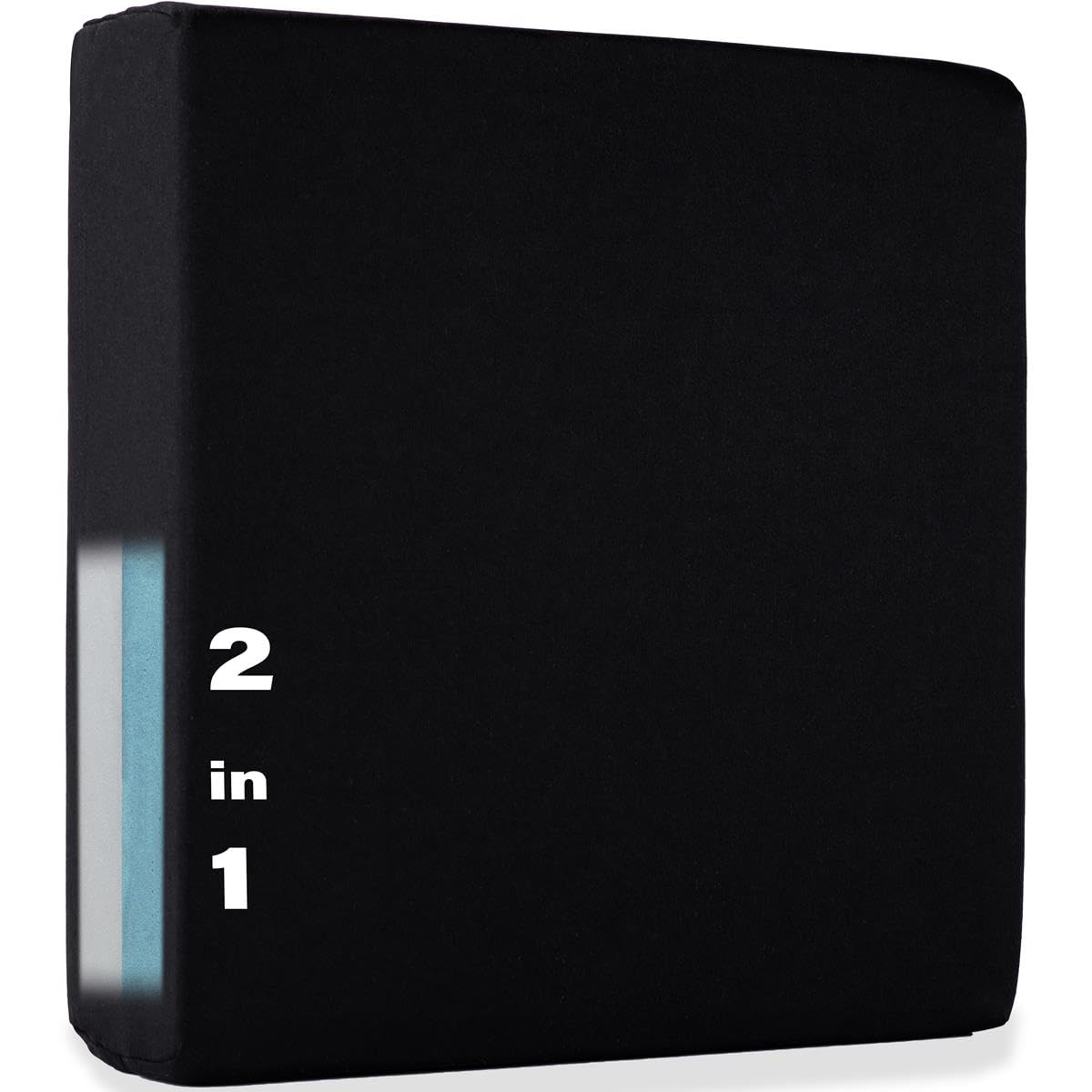 Supply24 Gel/Gelschaum Sitzkissen Schwarz - Verstellbarer Härtegrad 40x40x8 cm - Dekubitus-geeignetes Sitzpolster für Büro, Auto, Rollstuhl & Reisen - Druckentlastend & Langlebig