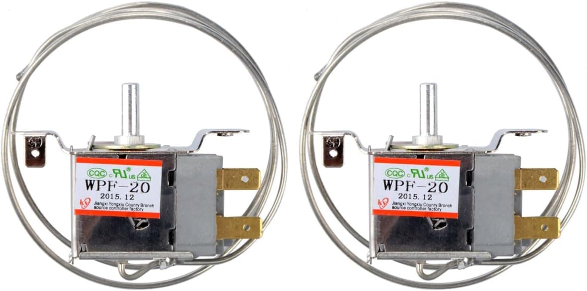 RUIAN Mini Fridge Thermostat Universal 2Pin WPF-20 freezer thermostat controller, 2pcs