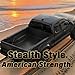 TrkWyze America's 250 Years Limited Edition Aluminum Flag Hitch Cover, CAR-WASH-Safe, Rust-Resistant American Flag Trailer Hitch Cover, Patriotic Receiver Tube Hitch Plug (250th Anniversay Black)