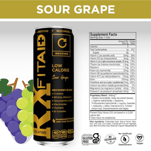 Image of FITAID Post-Workout Recovery Drink Variety Sampler Pack, No Artificial Flavors or Sweeteners, 100% Clean, Vegan, Gluten-Free, Keto-Friendly, Paleo Friendly, 4 Flavors (Pack of 12)