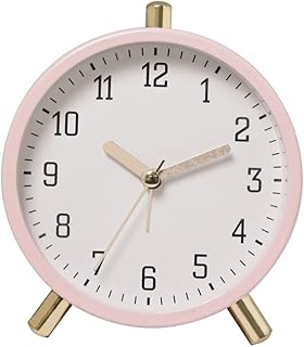 Reloj electrónico para niños simple y compacto con función de silencio para un sueño tranquilo (rosa)