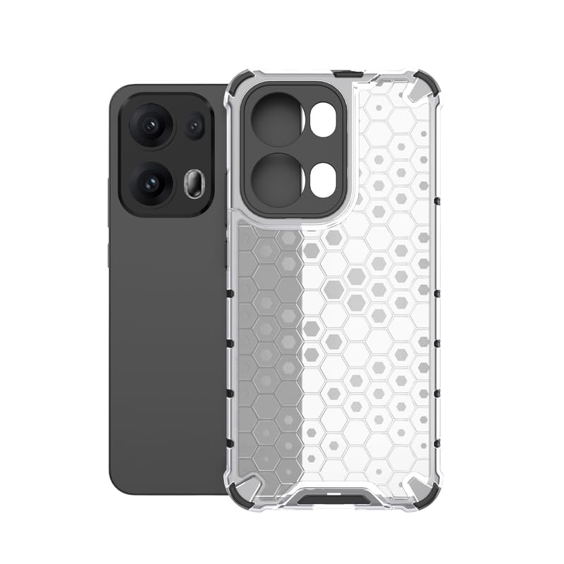 Image of Plastic Bumper Back Case Cover for Oppo Reno 13 Pro 5G (Transparent)